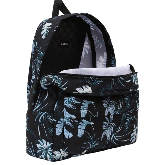 🎒SCHOOL SALE🎒Vans Old Skool H2O Backpack Black Flower Laptop Bag VN0A5E2S0ZB - Picture 9 of 10